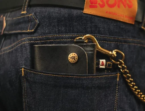&SONS Leather Goods>Black Leather Wallet