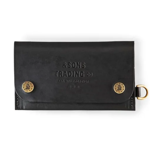 &SONS Leather Goods>Black Leather Wallet