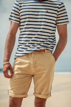 &SONS Tops>Breton Striped T Shirt Blue