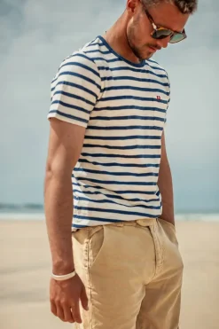 &SONS Tops></noscript>Breton Striped T Shirt Blue