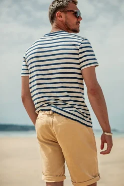 &SONS Tops></noscript>Breton Striped T Shirt Blue