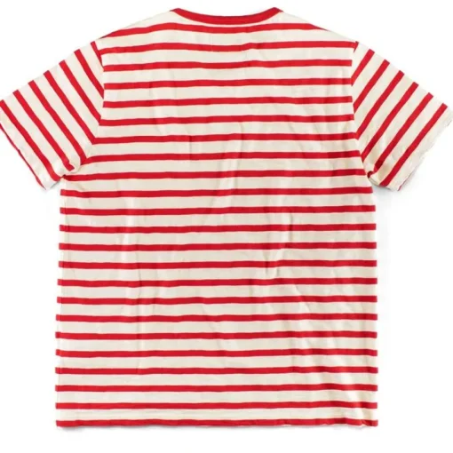 &SONS Tops>Breton Striped T Shirt Red