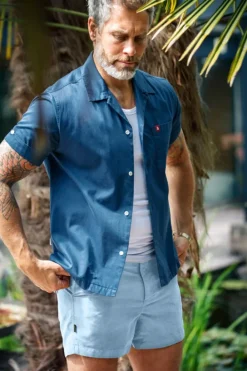 &SONS Bottoms & Shorts>Newman Swim Shorts Sky Blue