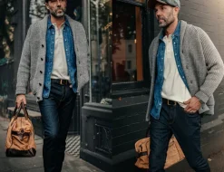 &SONS Jackets & Coats></noscript>Pioneer British Wool Cardigan Grey