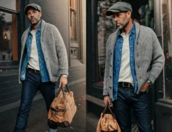 &SONS Jackets & Coats></noscript>Pioneer British Wool Cardigan Grey