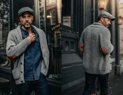 &SONS Jackets & Coats></noscript>Pioneer British Wool Cardigan Grey