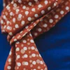 &SONS Scarves>Rust Dot Japanese Scarf