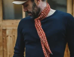 &SONS Scarves></noscript>Rust Dot Japanese Scarf