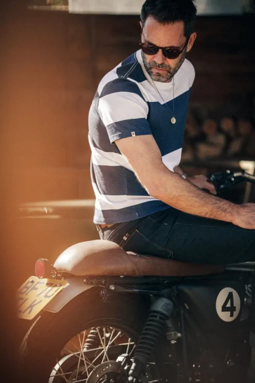 &SONS Tops>75 T-Shirt Indigo Stripe