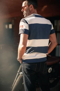 &SONS Tops></noscript>75 T-Shirt Indigo Stripe