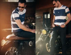 &SONS Tops></noscript>75 T-Shirt Indigo Stripe