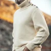 &SONS Jackets & Coats>Ahab Submariner Rollneck Jumper Ecru