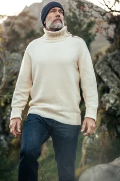 &SONS Jackets & Coats></noscript>Ahab Submariner Rollneck Jumper Ecru