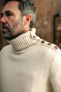 &SONS Jackets & Coats></noscript>Ahab Submariner Rollneck Jumper Ecru