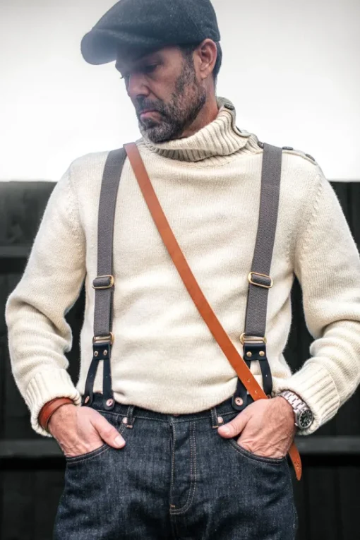 &SONS Jackets & Coats>Ahab Submariner Rollneck Jumper Ecru
