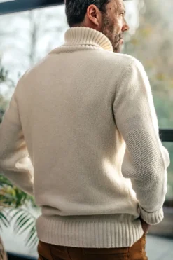 &SONS Jackets & Coats></noscript>Ahab Submariner Rollneck Jumper Ecru