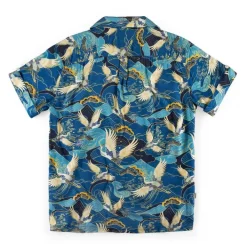 &SONS Tops></noscript>Aloha Crane Club Shirt Blue