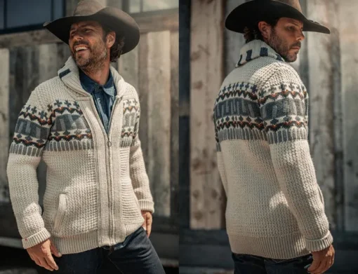 &SONS Jackets & Coats>Alpine Cardigan Ecru