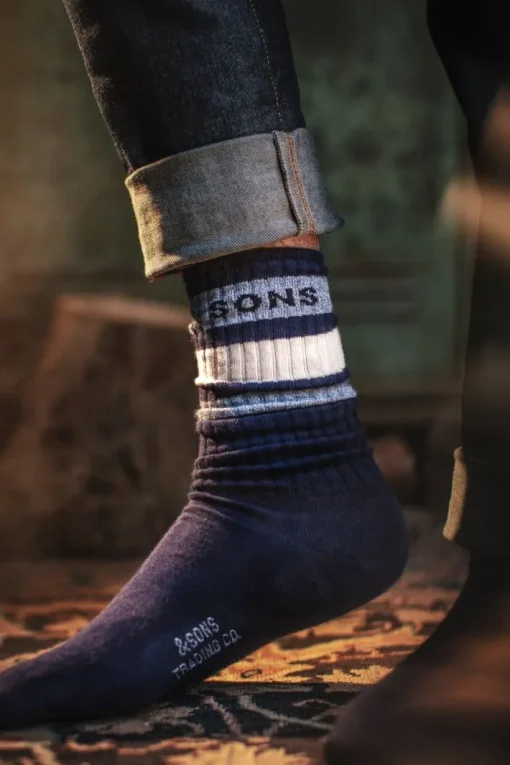 &SONS Footwear>Baseline Socks Navy