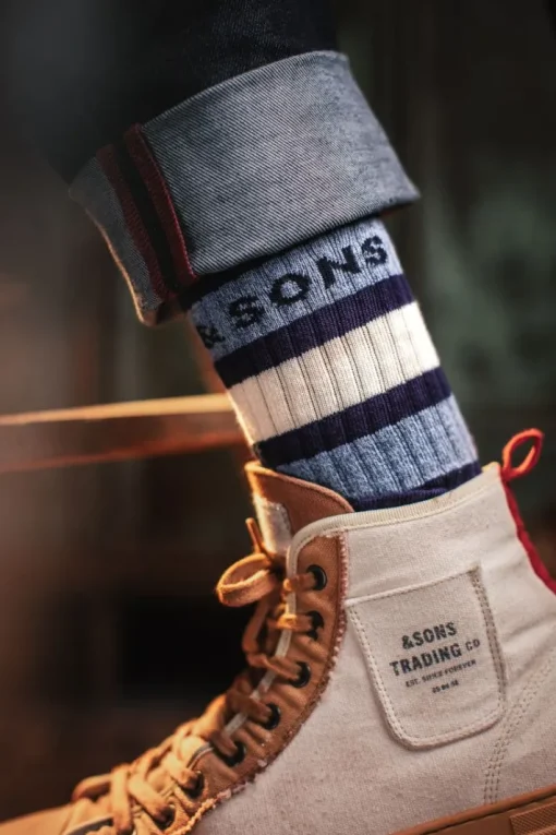 &SONS Footwear>Baseline Socks Navy