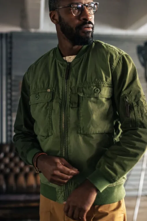 &SONS Jackets & Coats>Harris Bomber Jacket Army Green