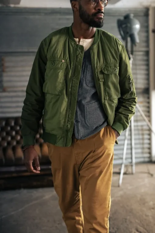 &SONS Jackets & Coats>Harris Bomber Jacket Army Green
