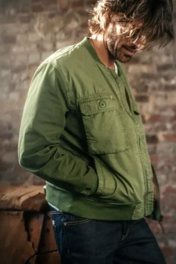 &SONS Jackets & Coats></noscript>Harris Bomber Jacket Army Green