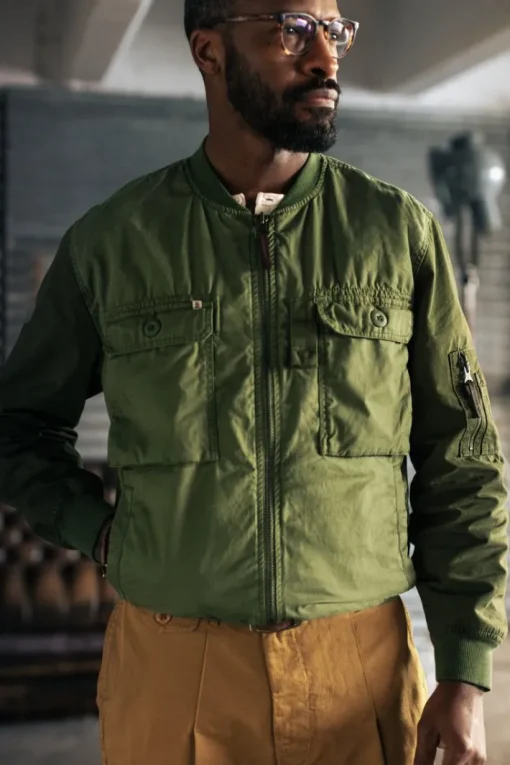 &SONS Jackets & Coats>Harris Bomber Jacket Army Green