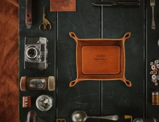 &SONS Leather Goods>Leather Tray Tan