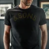 &SONS Tops>Original Old Yellow Logo T-Shirt Black