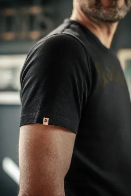 &SONS Tops>Original Old Yellow Logo T-Shirt Black