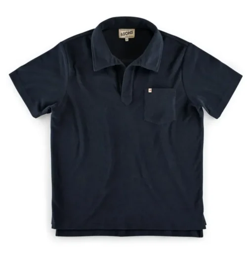 &SONS Tops>Solar Polo Navy