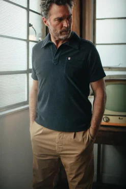 &SONS Tops></noscript>Solar Polo Navy