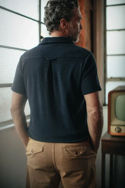 &SONS Tops>Solar Polo Navy