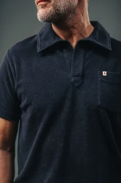 &SONS Tops></noscript>Solar Polo Navy