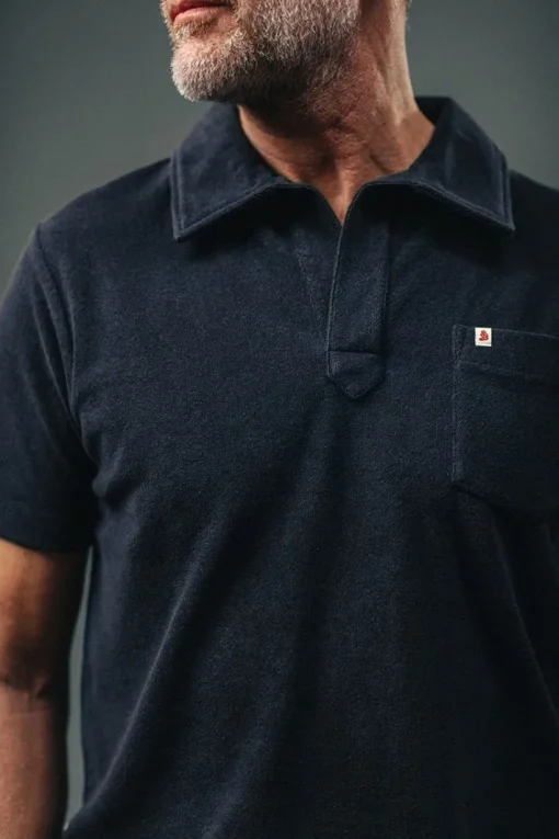 &SONS Tops>Solar Polo Navy