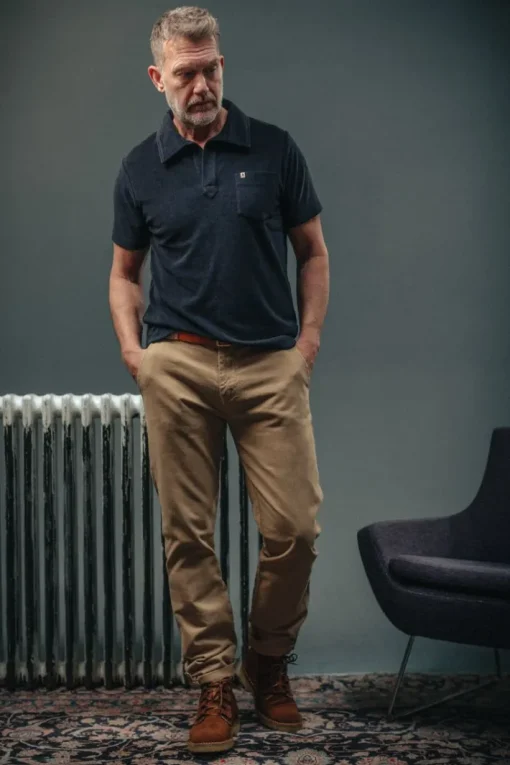 &SONS Tops>Solar Polo Navy