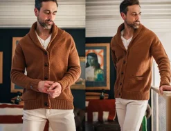 &SONS Jackets & Coats></noscript>Turner Cardigan Rust