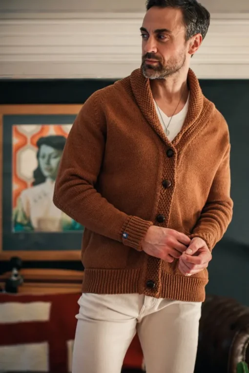 &SONS Jackets & Coats>Turner Cardigan Rust
