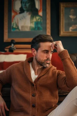 &SONS Jackets & Coats></noscript>Turner Cardigan Rust