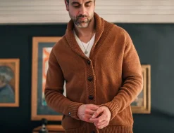 &SONS Jackets & Coats></noscript>Turner Cardigan Rust