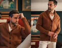 &SONS Jackets & Coats></noscript>Turner Cardigan Rust