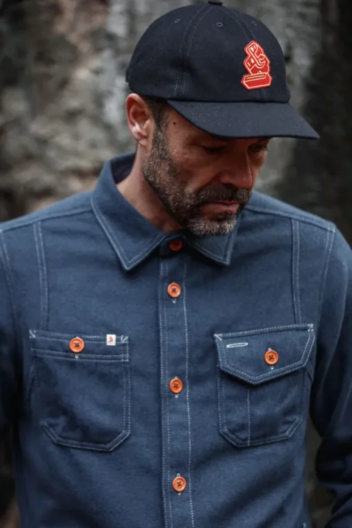 &SONS Headwear>Woollen Snap Cap Navy