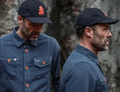 &SONS Headwear></noscript>Woollen Snap Cap Navy