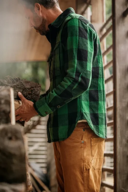 &SONS Jackets & Coats>Yukon Flannel Field Shirt Green