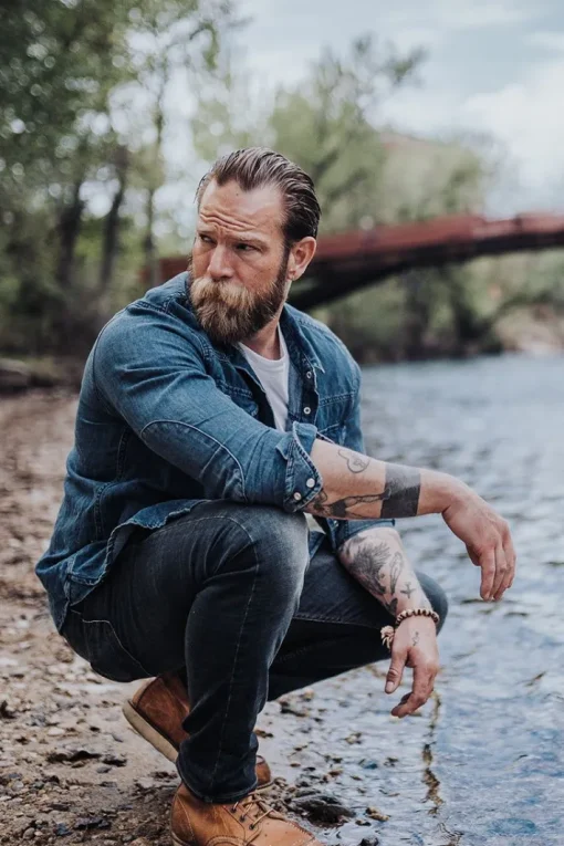&SONS Tops>Sunday Shirt Light Denim