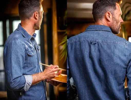 &SONS Tops>Sunday Shirt Light Denim