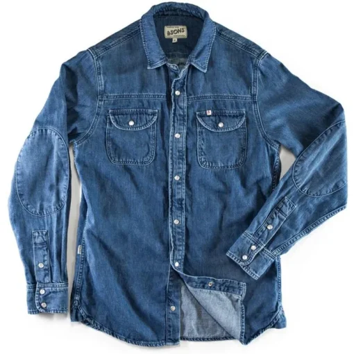 &SONS Tops>Sunday Shirt Light Denim