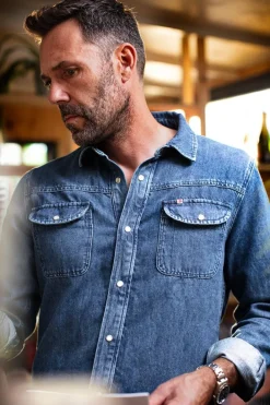 &SONS Tops></noscript>Sunday Shirt Light Denim