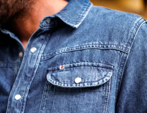 &SONS Tops>Sunday Shirt Light Denim